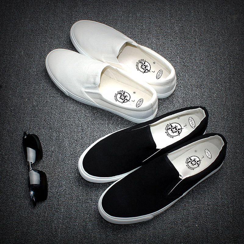 Autumn Double Star Men's Canvas Shoes Casual Slip-On Low-Top Comfortable Breathable Trendy Deck Shoes