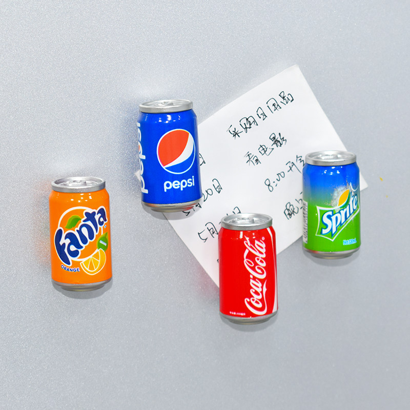 Cola refrigerator pastes foodstuffs cute personality creativity Korea Nordic 3D stereo in wind diy coffee patch