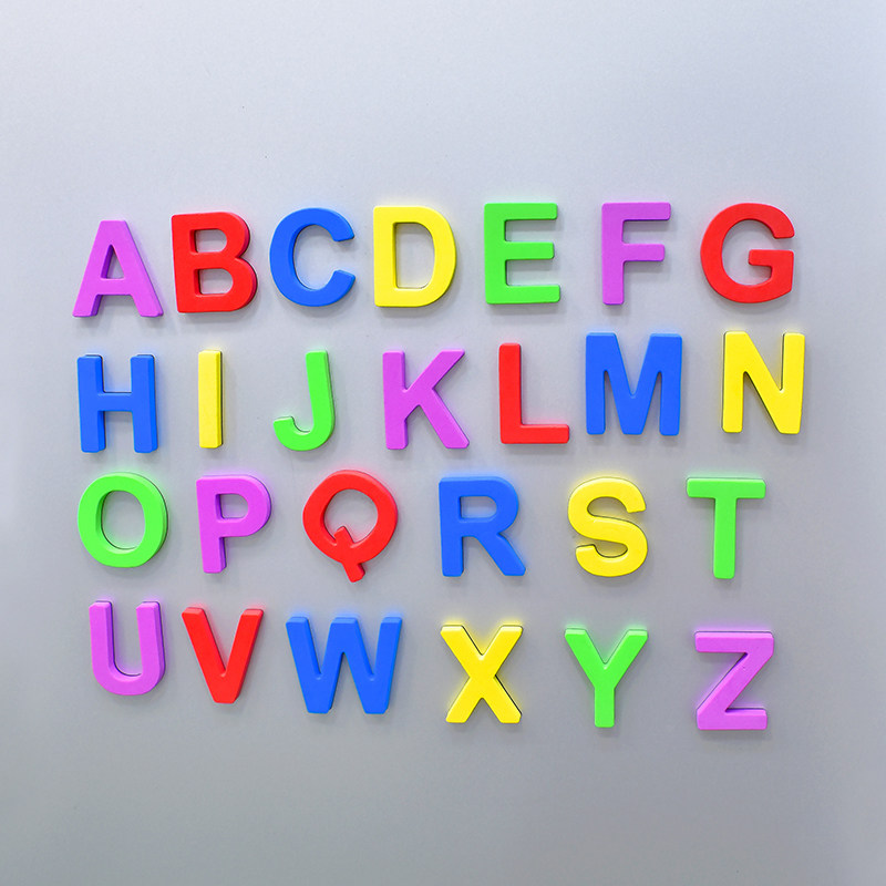 English alphabet magnetic stamped with capitalized magnetic stamped digital magnetic refrigerator to help smart children's English toys early teaching