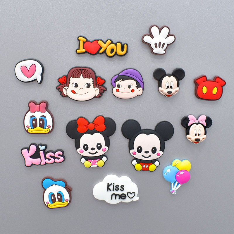 creative cartoon anime cute soft rubber refrigerator sticker message board magnet magnetic sticker children's early education digital magnetic sticker 