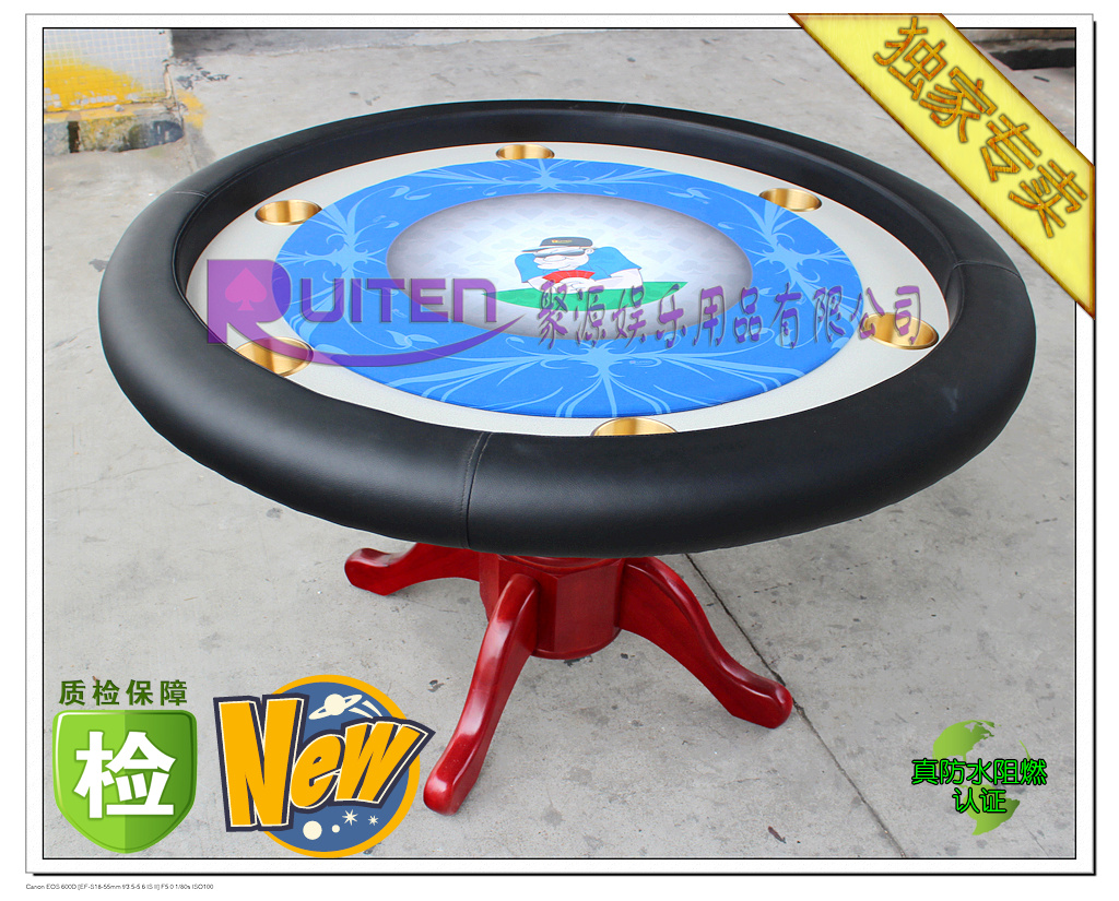 Boutique Texas Poker Round Table 6 Bronze Cup 6 Position Ultra Slim Armrest Oak Runway Texas Playing Cards Gaming Table