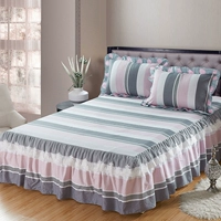 khăn trải giường cotton ren một mảnh bộ giường khăn trải giường váy cotton ren nắp trượt khỏi giường 1,8 m m 1.5m1.2 - Váy Petti ga giường có viền