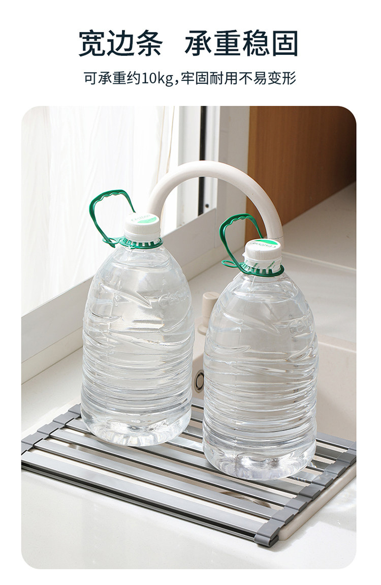 Раковина полка 可折叠沥水架洗碗水池架子放筷碟收纳篮厨房水槽硅胶水板垫置物架 Fa so la