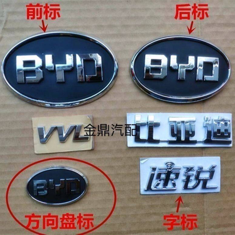 Адаптация к переднему логотипу BYD Surui, логотипу BYD на средней решетке, логотипу автомобиля, логотипу BYD на задней крышке, логотипу на рулевом колесе, логотипу на задней крышке, словесному логотипу