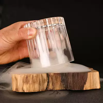 Molecular bartender Bar bartender Special Smoked wood smoked wood block natural Log Coaster