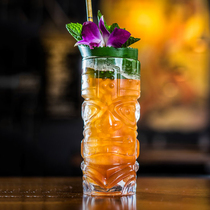 Bar legend thickened lead-free glass tiki cocktail glass tiki cup face glass zombie cocktail