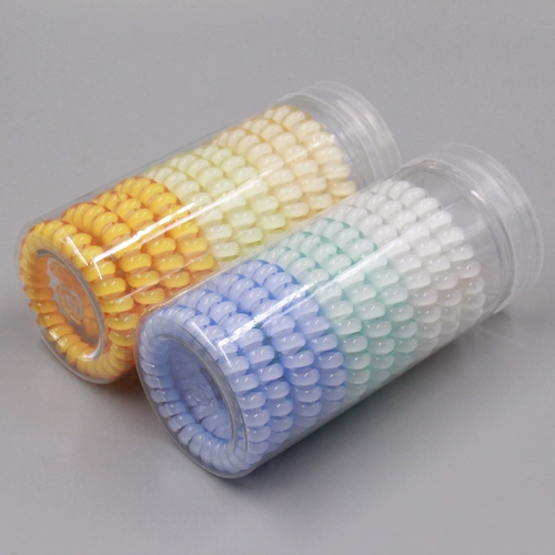 Эластичная синяя брендовая резинка для волос, градиент, 10 шт, простой и элегантный дизайн