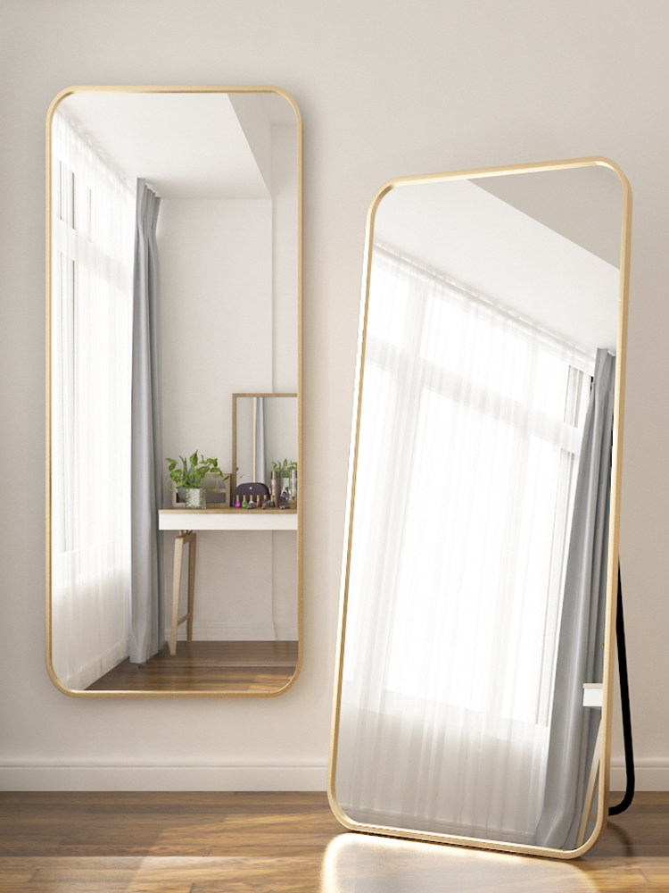 Net red three-dimensional mirror Full-length mirror Floor-to-ceiling mirror Home full-length mirror Full-length mirror Bedroom girl clothing store hanging wall