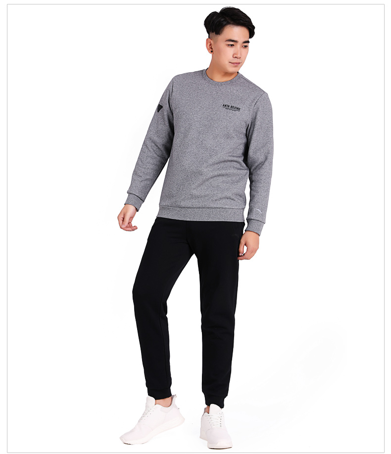 Áo len nam Anta 2019 mùa xuân mới thể thao áo thun giản dị cộng với áo nhung 15497716 hoodie nam