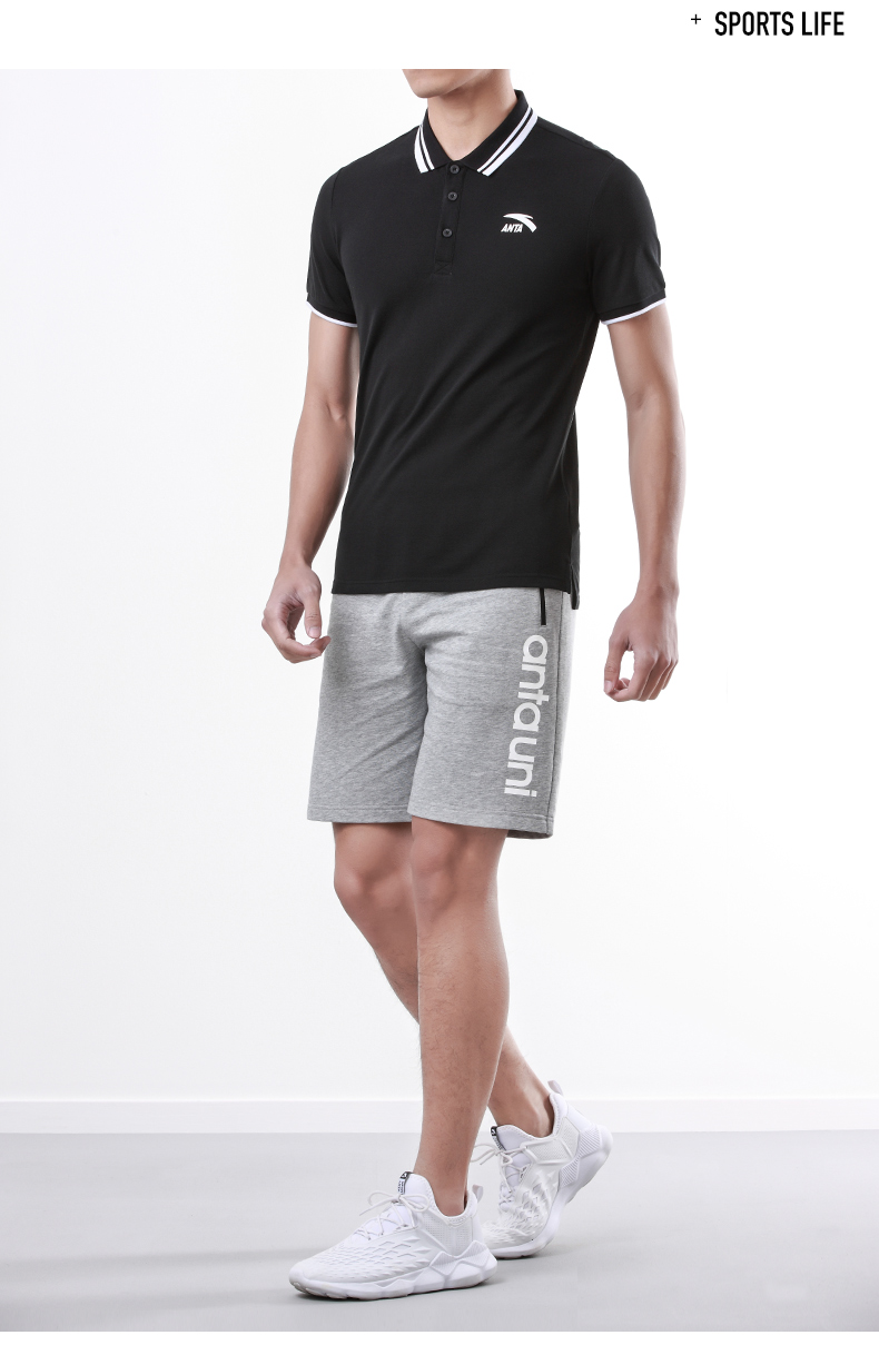 Anta nam tay ngắn 2019 xuân hè mới thể thao và giải trí Áo sơ mi POLO đơn giản áo thun nam ngắn - Áo polo thể thao áo polo nam trung niên