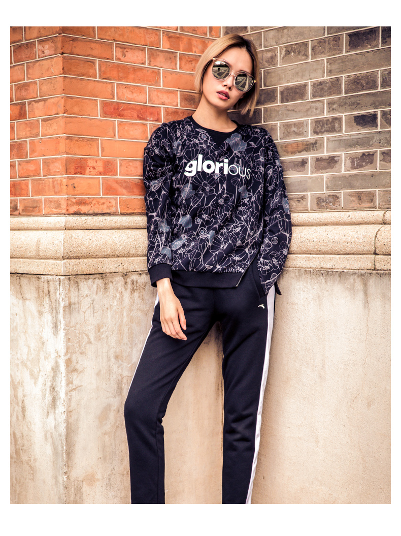 Áo len thể thao nữ Anta 2018 mùa thu mẫu mới áo thun nữ giản dị 16748709 áo khoác hoodie zip