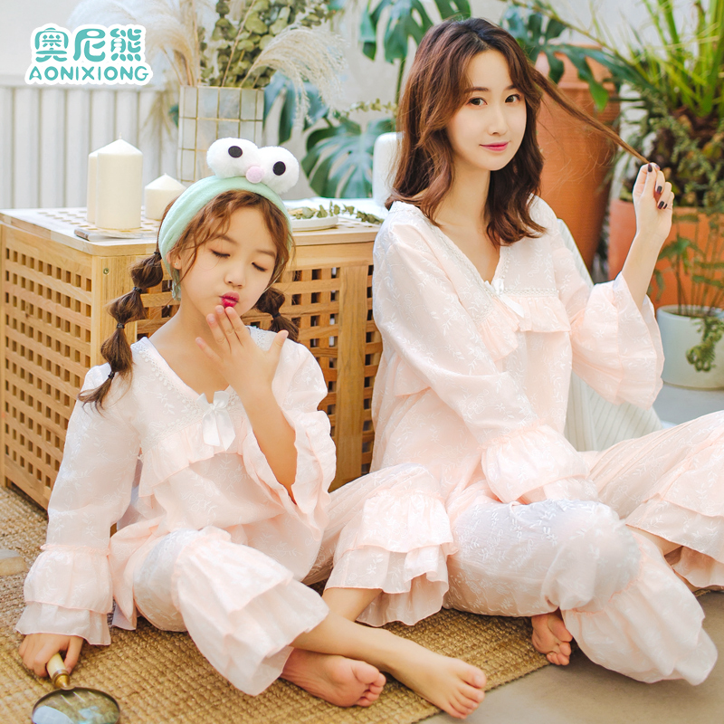 Купить Детские домашние костюмы Пижамы девочек весна и осень дети ...