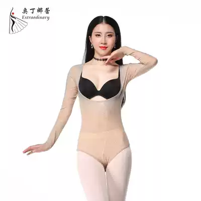 Odin Nare belly dance top New sexy dance one-piece mesh bottoming top practice suit top summer