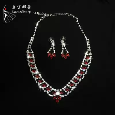 Odin Nare 2019 new jewelry jewelry belly dance accessories performance dress diamond necklace earrings three-piece set
