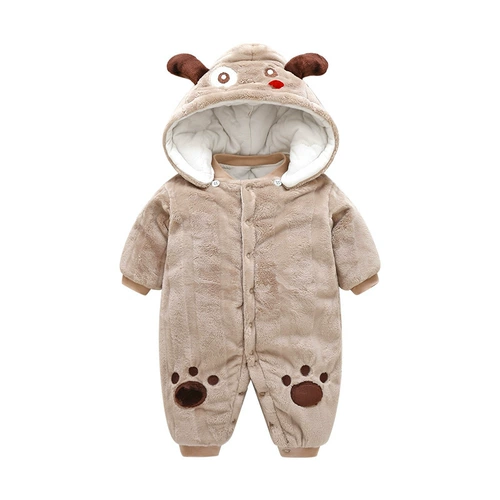 Демисезонный комбинезон для новорожденных для младенца, утепленный комплект для выхода на улицу, удерживающий тепло стеганый детский пуховик, популярно в интернете