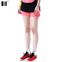 Single and double number womens fake two running shorts summer mid-waist anti-light gym training quick-drying sweatpants