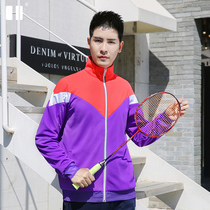 (perspiration thin section) New single Double Number Badminton Suit Jacket Mens Speed Dry Running Sportswear Jacket Jacket