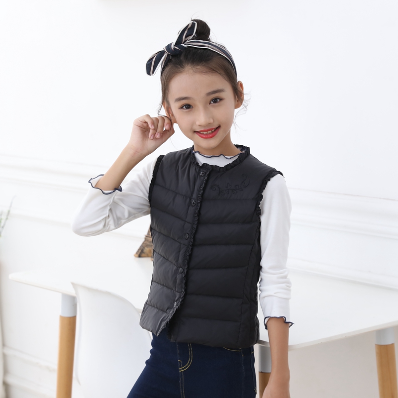 2020 new Korean version children's clothing down vest girl down Neri CUHK boy waistcoat light and warm white duck down