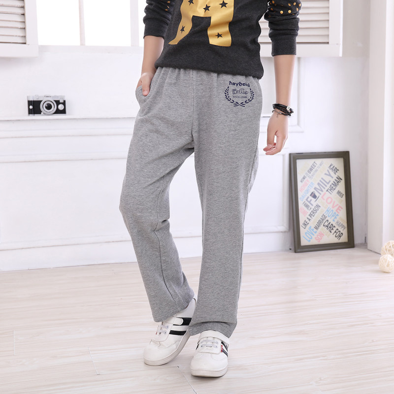 Boy loose long pants children sports pants pure cotton long pants CUHK children's spring autumn style casual pants thin children's single pants