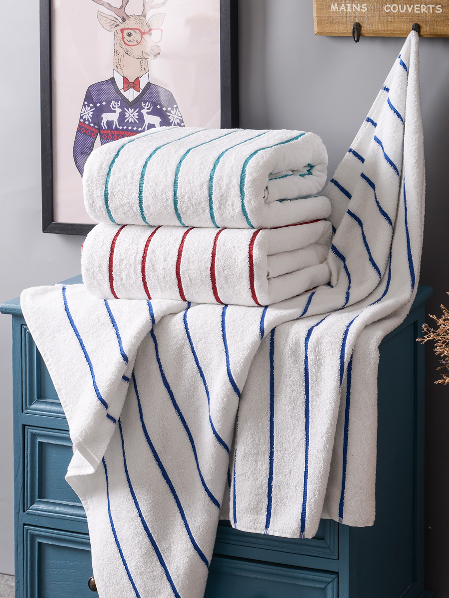 Pure cotton large bath towels full cotton male large number absorbent adult home lovers large towel thickened with increased softness and oversize