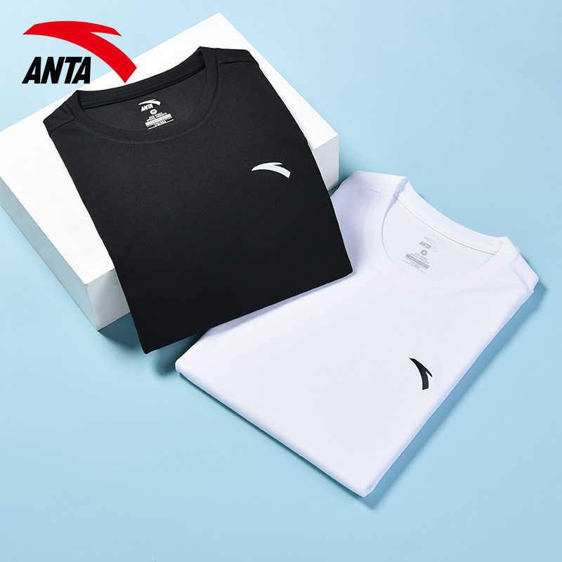 Anta Sports T-shirt Men's Clothing 2022 Summer New Official Web Running Half Sleeve Blouse Thin Air-Permeable Casual Short Sleeves