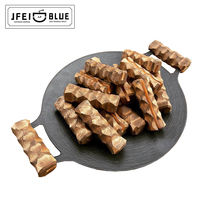 Outdoor camping portable barbecue solid wooden handle wheat grilled griller handle anti-hot handle baking handle walnut handle