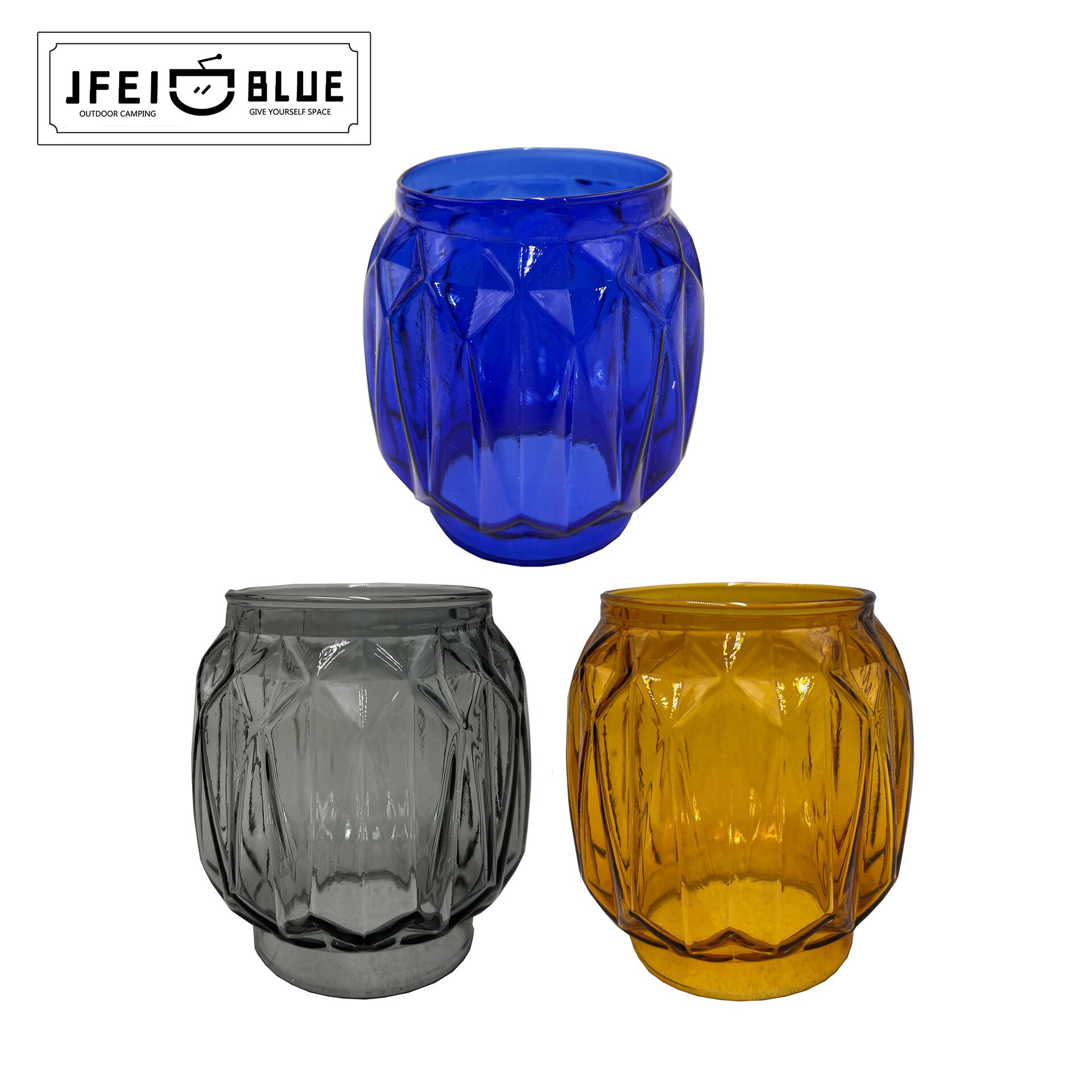 JFEIBLUE Outdoor Campaign Fire Accessories Glass Lights for Feuerhand Dietz