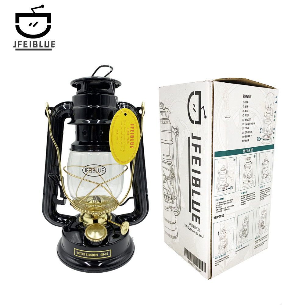 British JFEIBLUE Retro Traditional kerosene lampCampoutOutdoor Lamp Old lamp Old-style Oil Lamp Non-Fire Man