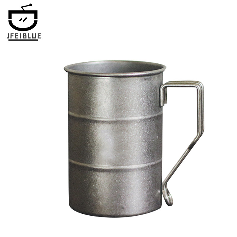 Day Style Outdoor Retro Trend Doing Old Style Stainless Steel Frosted Water Glass Drink Beer Non-Aoyoshi