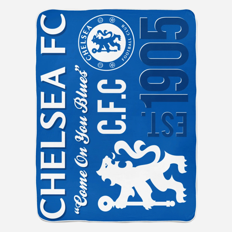Chelsea Large Blanket, Genuine British Product, Fan Merchandise, Commemorative Team Logo Towel, Summer Cooling Blanket