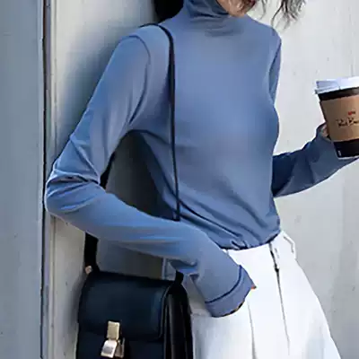 MSTOKYO high neck base shirt women Autumn wear 2021 New Tide coat Korean version of women's long sleeve T-shirt