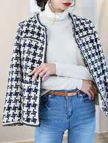 MSTOKYO 2021 Autumn New thousand bird grid small fragrant wind soft tweed coat early autumn light social atmosphere