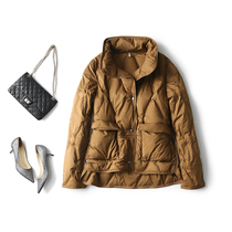 Slim down jacket female 2021 New Winter design sense niche short fashion foreign tide ins small man coat