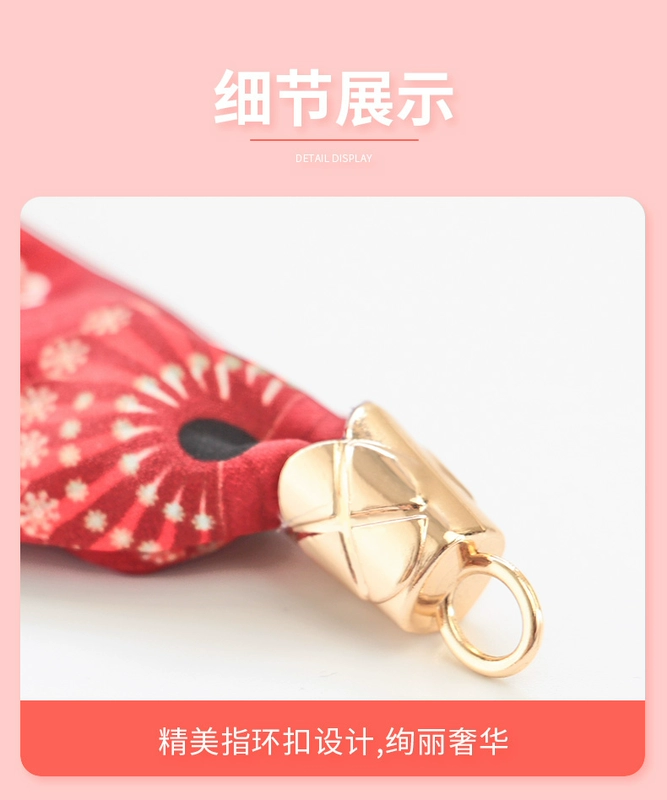 Dây đeo điện thoại di động ngắn nữ treo cổ dây thừng dây đeo vòng màu đỏ khóa thủy triều thương hiệu thời trang khăn lụa satin băng thông phong cách Hàn Quốc sáng tạo điện thoại di động dây treo tay dây chuyền điện thoại dây đeo điện thoại di động trang trí dễ thương - Phụ kiện điện thoại di động op lung iphone xr