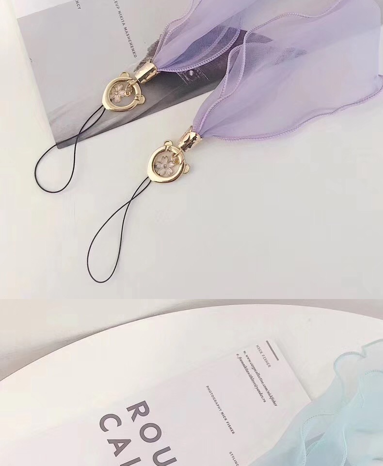 Điện thoại di động dây đeo nữ treo cổ lưới màu đỏ u đĩa treo mặt dây chuyền ngắn cổ tay cá tính phổ quát điện thoại di động dây rộng vòng khóa điện thoại di động chuỗi dây đeo nhẫn mặt dây chuyền lụa khăn dây - Phụ kiện điện thoại di động ốp lưng xiaomi redmi note 9