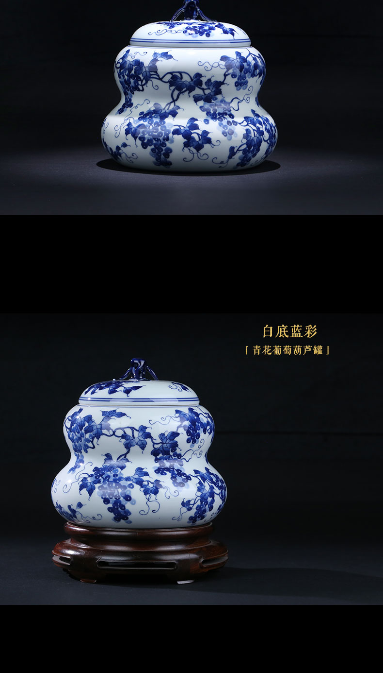 Beijing DE and auspicious jingdezhen caddy fixings checking ceramic POTS awake scattered receives POTS of tea packaging gift box
