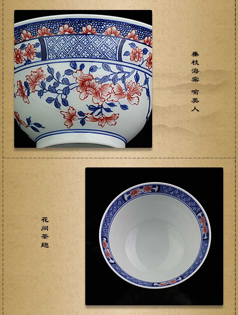 And auspicious all hand jingdezhen tea cups cup sample tea cup blue And white porcelain bowl with floral cup