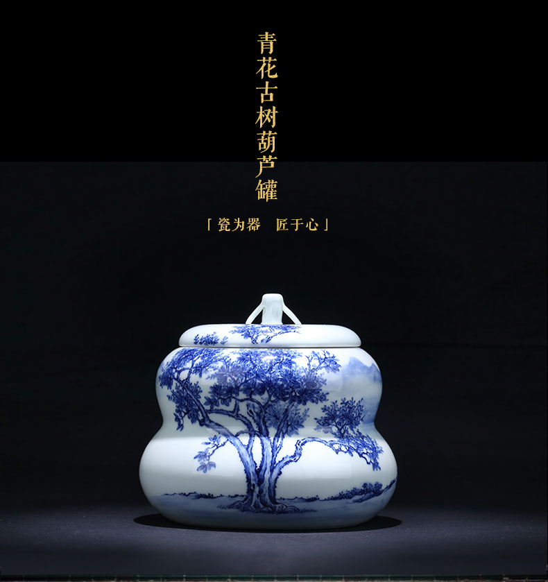 Beijing DE and auspicious jingdezhen caddy fixings checking ceramic POTS awake scattered receives POTS of tea packaging gift box