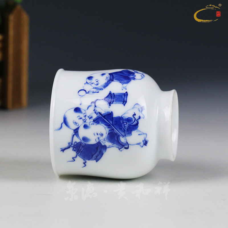 Jing DE auspicious jingdezhen esteeming harmony all checking ceramic cup sample tea cup individual private cup tea master cup for cup