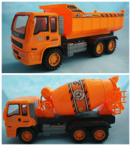 Medium engineering vehicle series excavator inertia cement tank mixer truck dump truck model childrens toys
