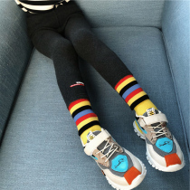 Korean girls leggings autumn and winter wear 2021 new children Korean tide childrens clothing plus velvet padded pants foreign gas