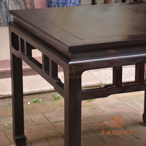 Чай улун Да Хун Пао, квадратный антикварный стульчик для кормления, мебель из натурального дерева для отдыха