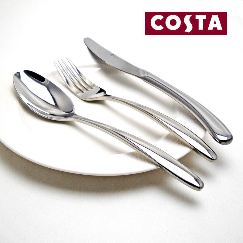 Costa Western Steak Knife Fork Spoon Full Set Thickened Stainless Steel Snail Handle Exported to the UK