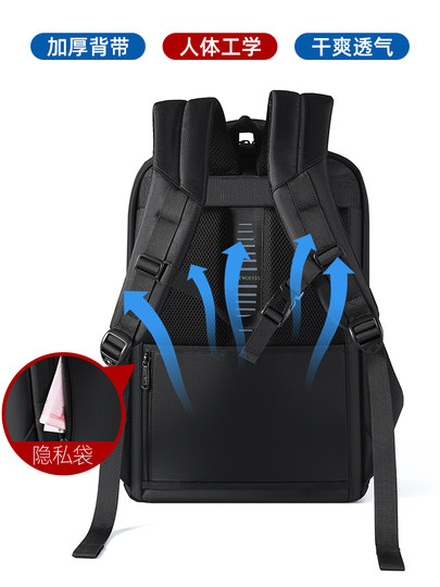 Septwolves Backpack Men's Backpack Large Capacity Business Travel Business Commuting Computer Bag Men's Casual School Bag