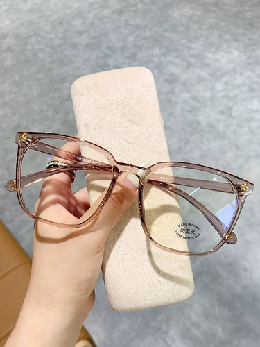 Черная оправа для очков интернет-знаменитости при близорукости для мужчин и женщин, модный анти-синий свет, анти-излучение, без рецепта, большое лицо, похудение без артефакта макияжа