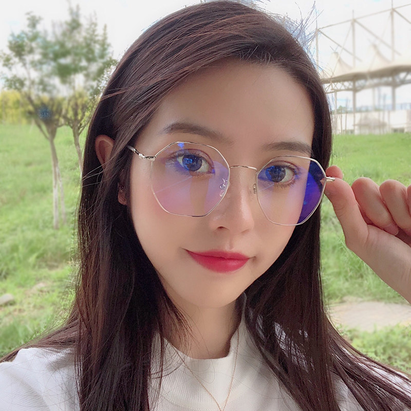 Radiation Protection Glasses Female Myopia with a number of internet red models Han version Tide Prevention Blue Light Computer Eyes Flat Light Glasses Frame