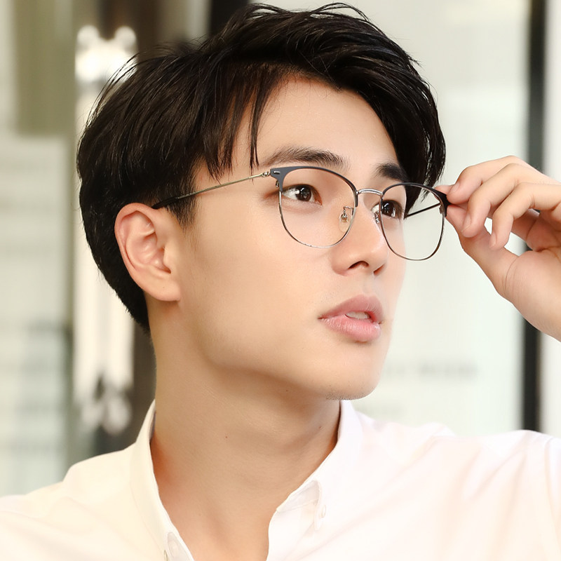 Anti-Blue Light Radiation Computer Myopia Eye Frames Male Tide Color with Degrees Eyes Mirror Frame Flat Mirror Female Eye Protection