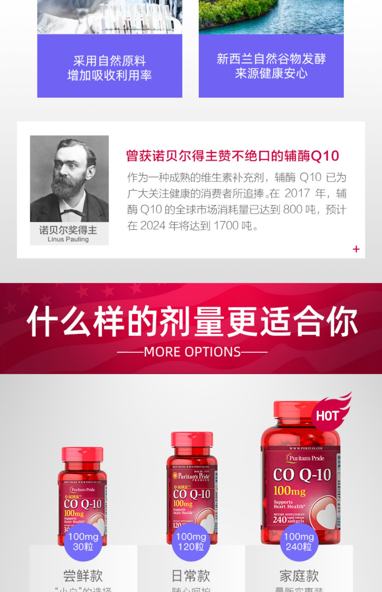 拍3件普丽普莱辅酶Q10营养软胶囊120mg*60粒