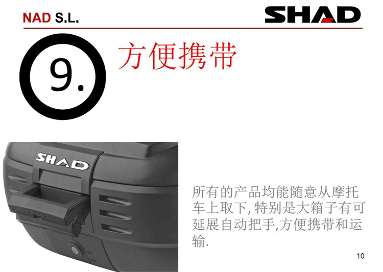 SHAD Xiade SH40 cốp xe máy phổ thông đạp xe điện trở lại hộp công cụ hộp lưu trữ hộp đuôi hộp - Xe gắn máy phía sau hộp cốp sau xe máy