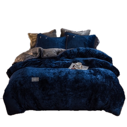 Winter Thick Quilt, Coral Fleece Cotton Quilt, Complete Set, Thickened for Winter, Warm Fleece Quilt Core and Cover in One